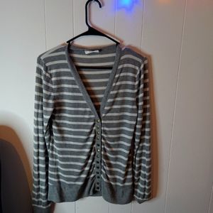 Gray Striped Blazer